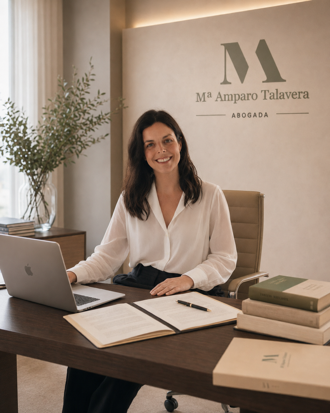 M.ª Amparo Talavera en su despacho de Algemesí