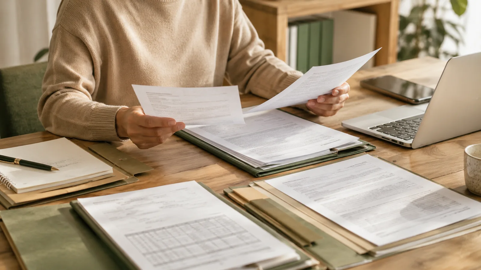 Documentación laboral organizada para revisar una sanción antes de valorar su impugnación
